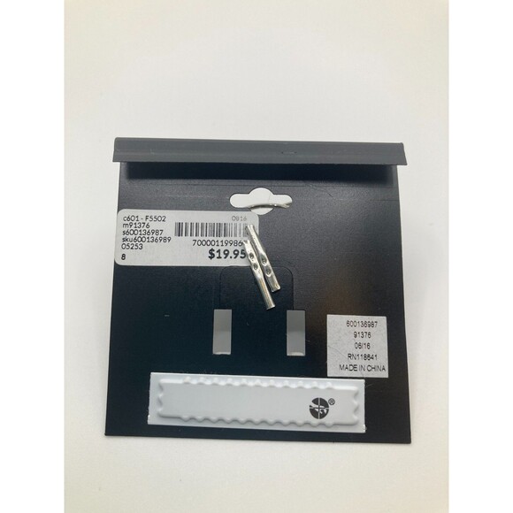 Lane Bryant Classic Polished Silver Tone and Rhinestone 5 Ring Set  (Size 8) - Picture 3 of 4